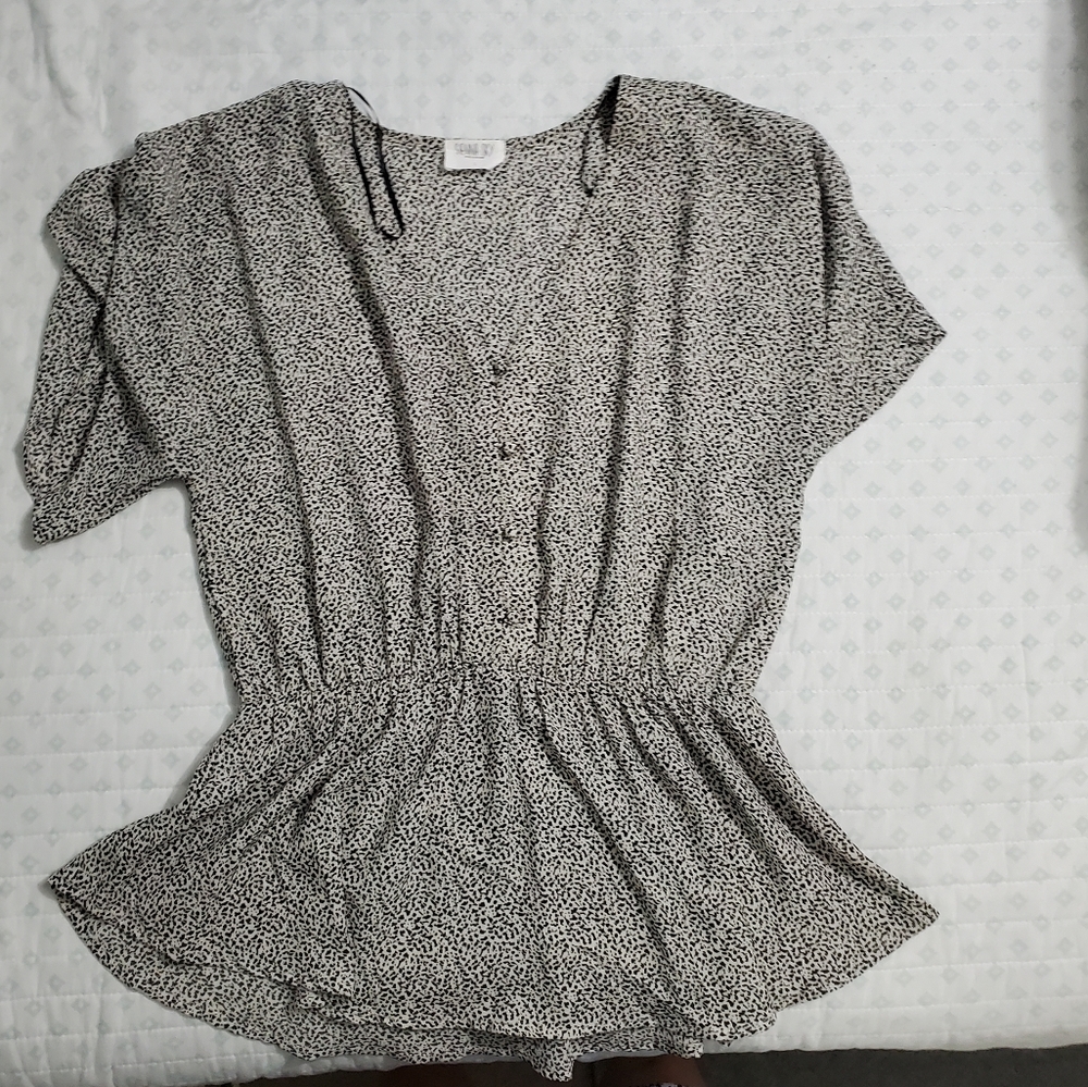 Large Blouse Cream and Black Sienna Sky